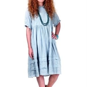 Ewa I Walla Lagenlook Light Blue Women's Dress